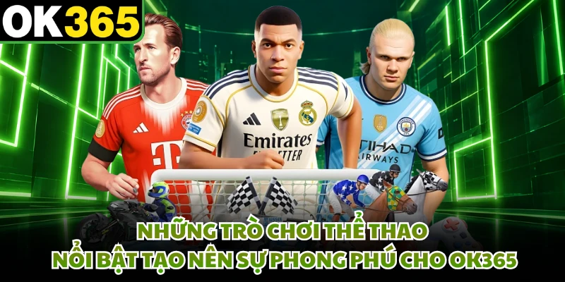 Những trò chơi thể thao nổi bật tạo nên sự phong phú cho OK365