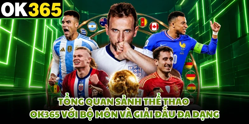Tổng quan sảnh thể thao OK365 với bộ môn và giải đấu đa dạng